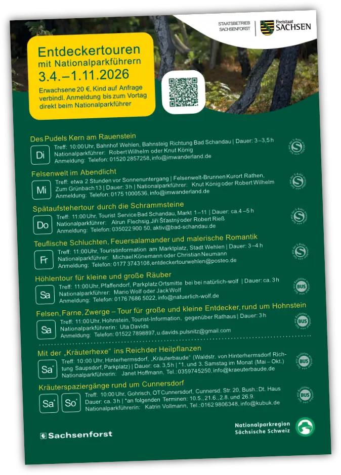 Übersicht der Entdeckertouren 2026 - Link auf PDF-Datei